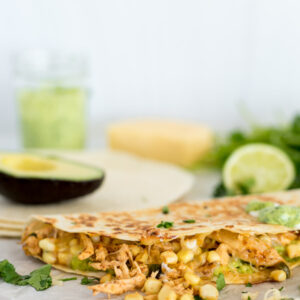 Elote Chicken Quesadillas